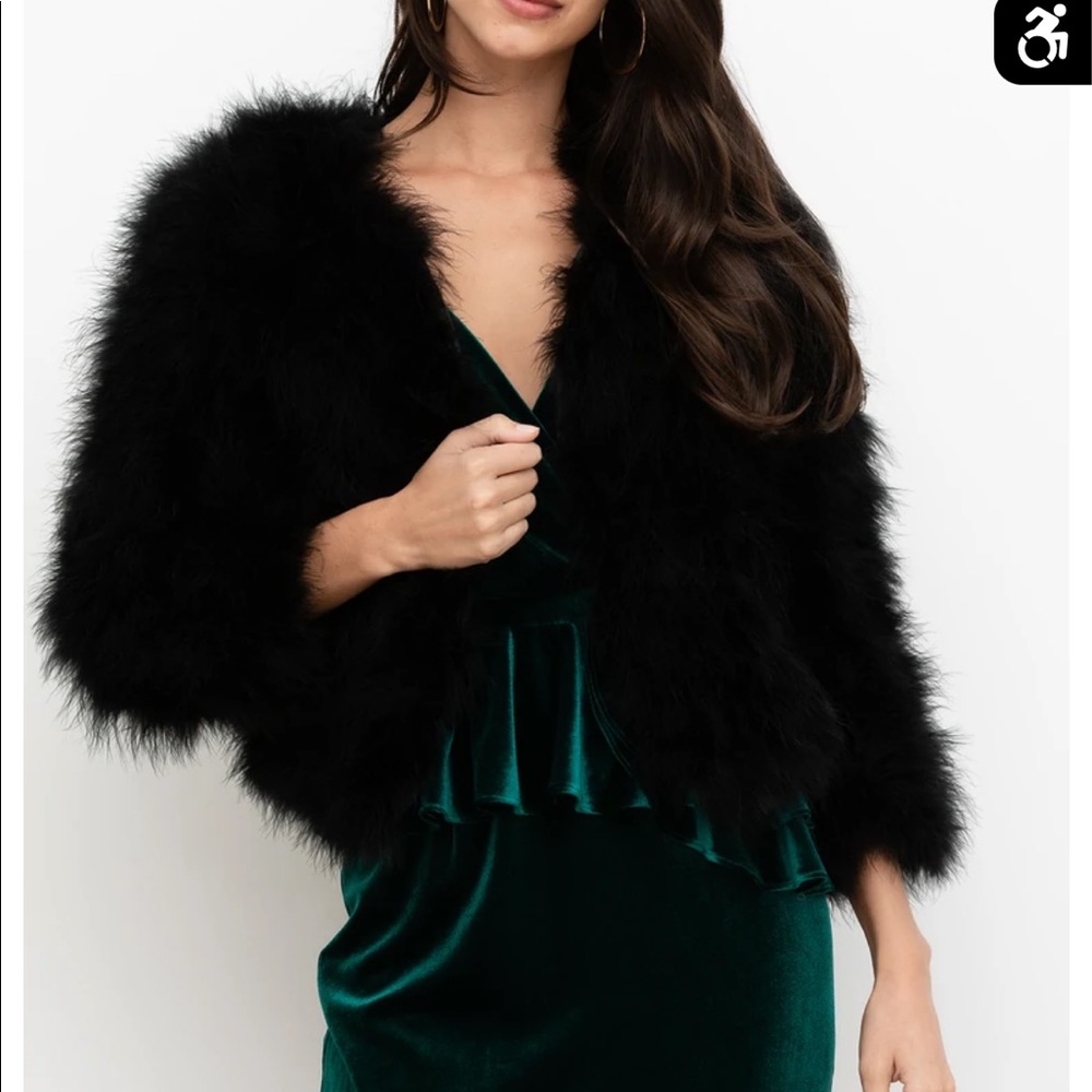 Yumi Kim Away we go feather / fur vest jacket